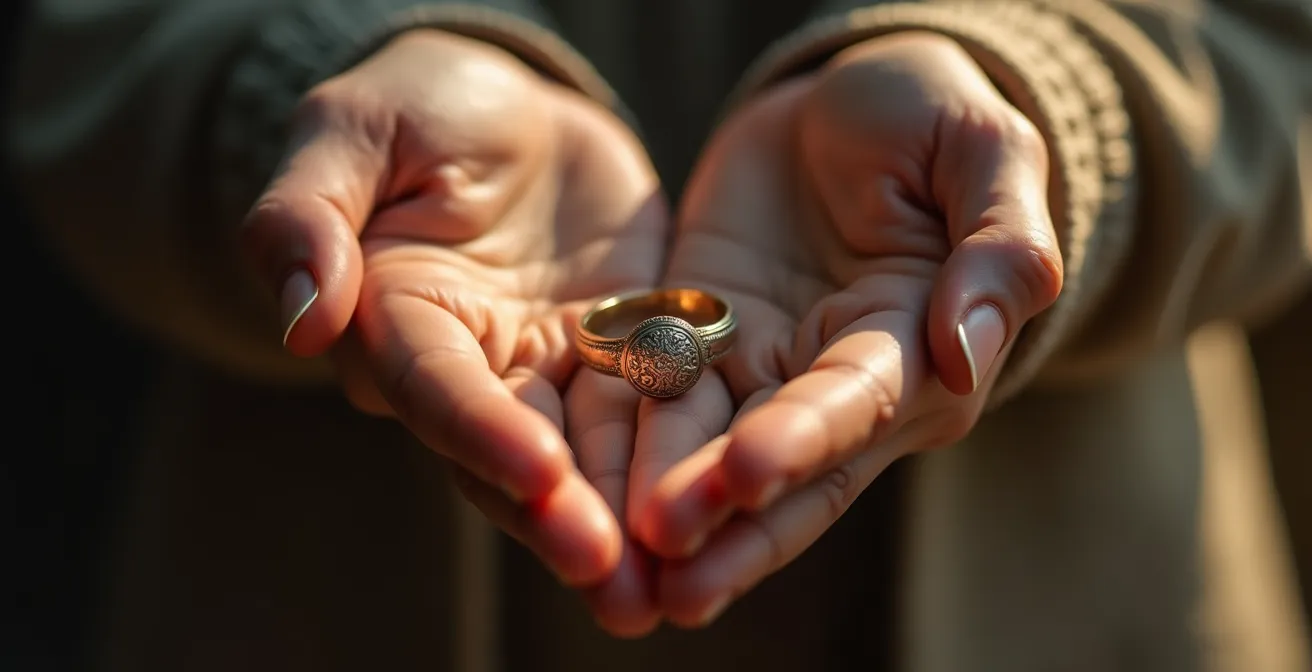 Ein elegantes Schmuckstück mit emotionaler Bedeutung, das eine persönliche Geschichte erzählt und Erinnerungen verewigt.