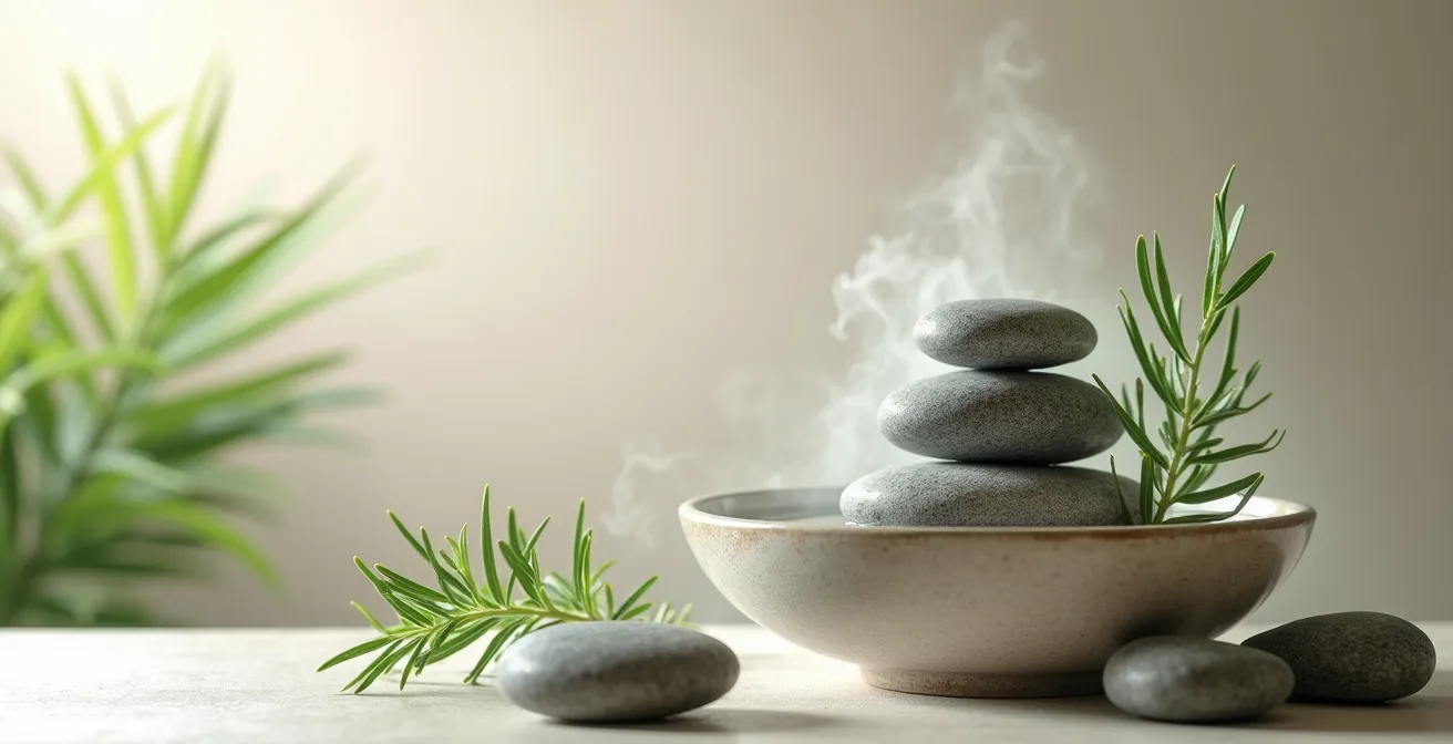 Abstrakte Darstellung eines ausgewogenen Kopfhaut-Mikrobioms