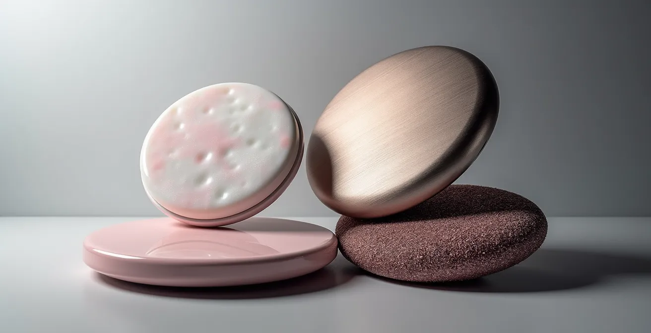 Vergleich verschiedener Glätteisen-Materialien und Beschichtungen, darunter Keramik und Titan.