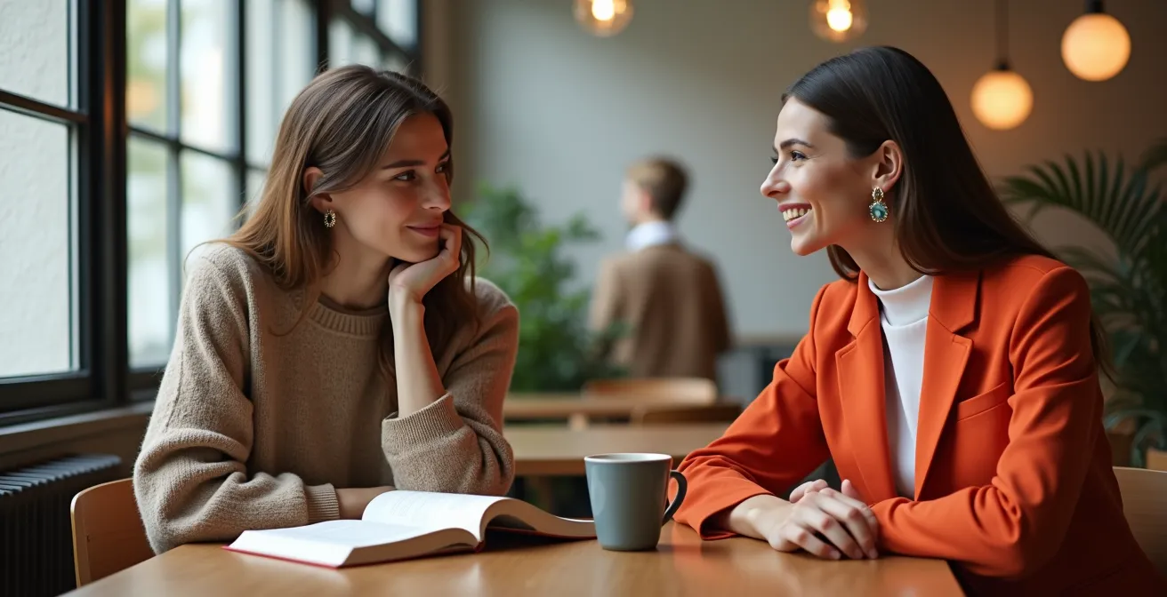 Zwei Frauen zeigen unterschiedliche Stilansätze basierend auf ihrer Persönlichkeit