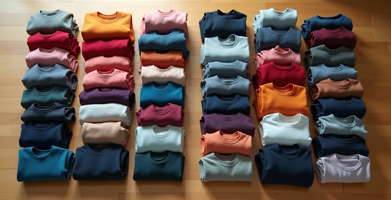 Visuelle Matrix zeigt Kombinationsmöglichkeiten: 20 Teile vs 40 Teile