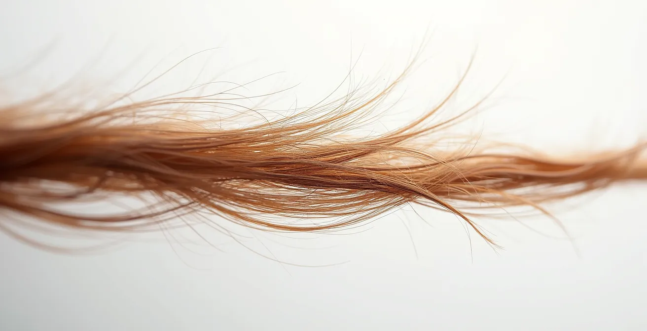 Mikroskopische Darstellung der Protein-Feuchtigkeits-Balance im Haar