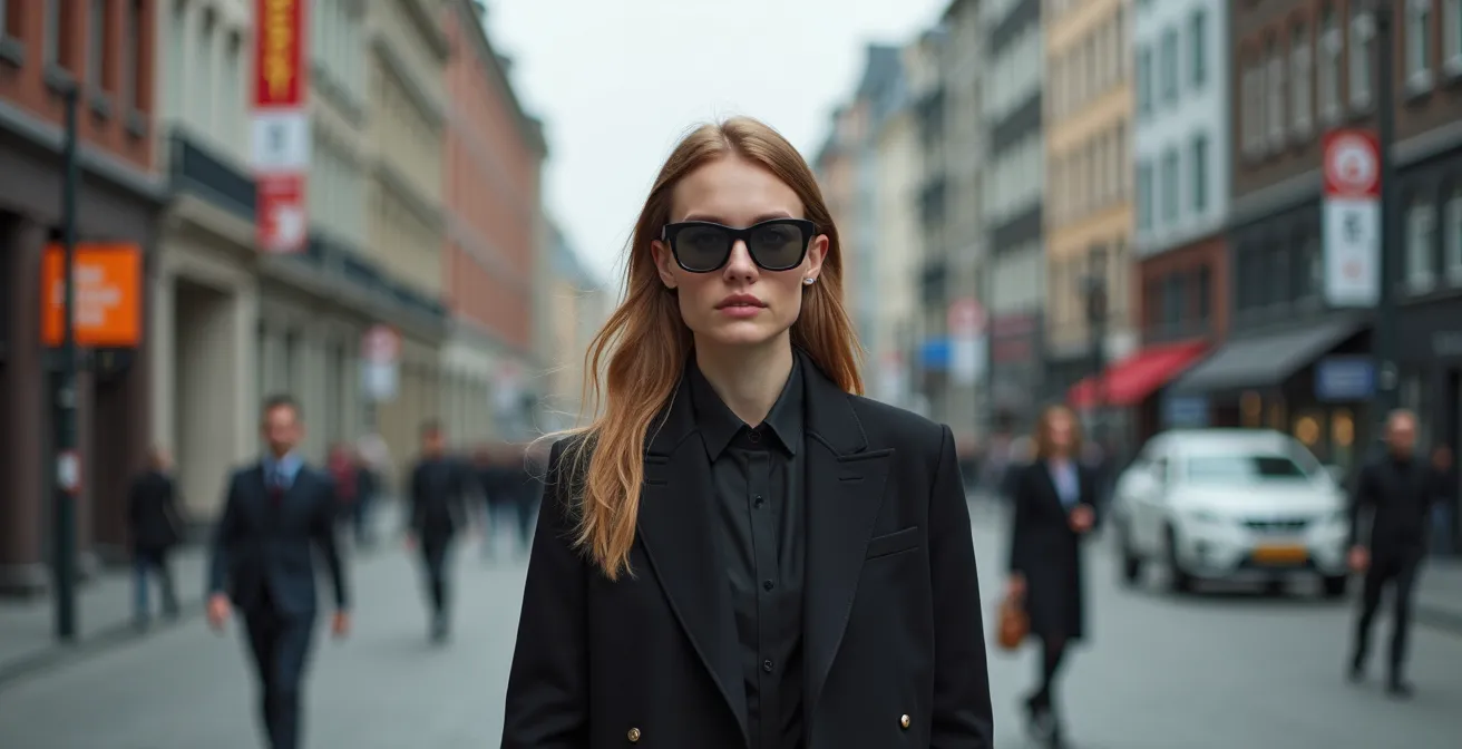 Collage verschiedener Stiltypen in deutschen Städten wie Berlin, München und Hamburg, die minimalistische, klassische und legere Eleganz zeigen.